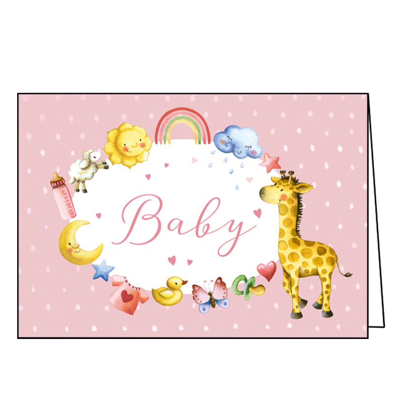 EG-8861 ΕΥΧΕΤΗΡΙΑ ΚΑΡΤΑ BABY ΜΕ ΓΚΛΙΝΤΕΡ & ΦΑΚΕΛΟ