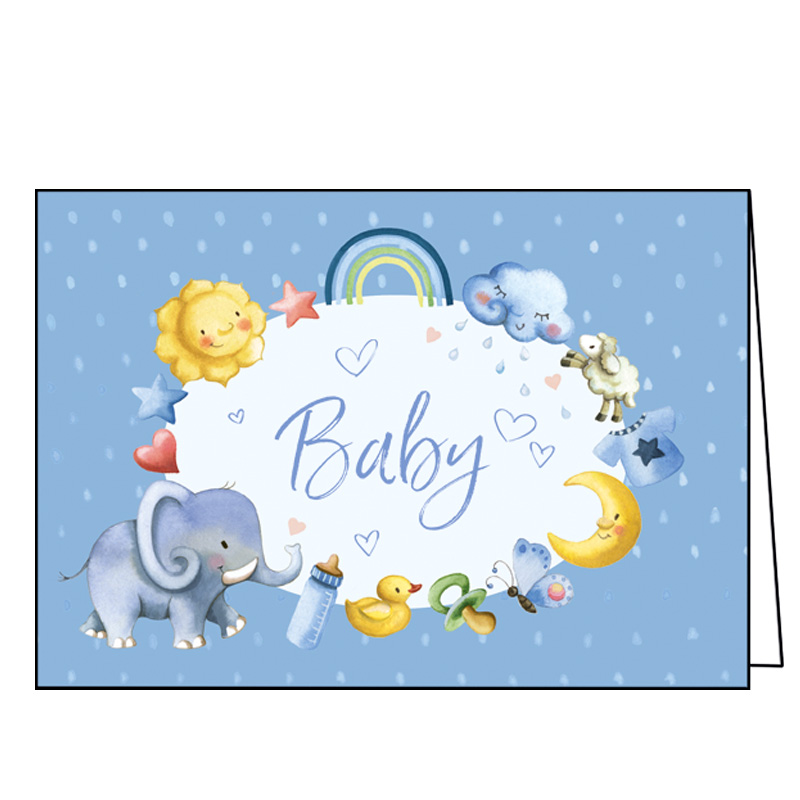 EG-8862 ΕΥΧΕΤΗΡΙΑ ΚΑΡΤΑ BABY ΜΕ ΓΚΛΙΝΤΕΡ & ΦΑΚΕΛΟ