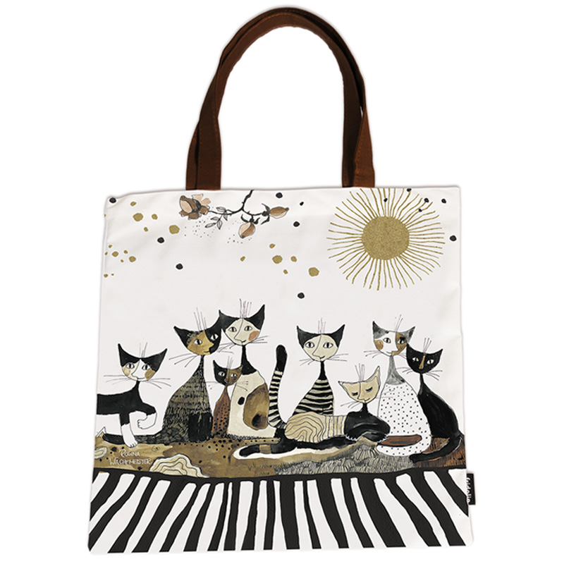 FR-12722 ART SHOPPING BAG "ROSINA" SEPIA