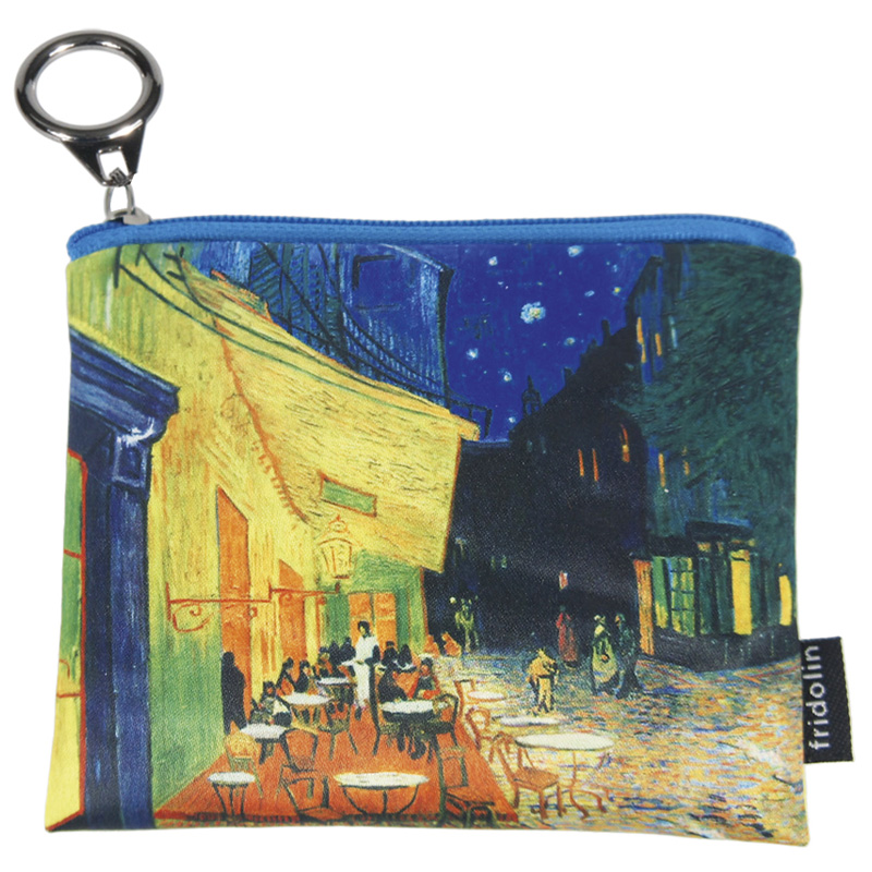 FR-19271 ΠΟΡΤΟΦΟΛΑΚΙ ΥΦΑΣΜΑΤΙΝΟ ΜΕ ΦΕΡΜΟΥΑΡ "VAN GOGH" CAFÈ DE NUIT
