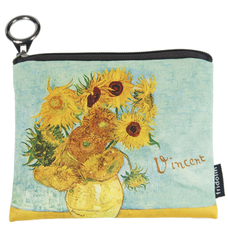 FR-19272 ΠΟΡΤΟΦΟΛΑΚΙ ΥΦΑΣΜΑΤΙΝΟ ΜΕ ΦΕΡΜΟΥΑΡ "VAN GOGH" SUNFLOWERS
