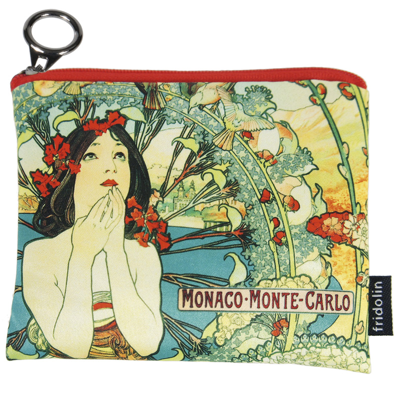 FR-19276 ΠΟΡΤΟΦΟΛΑΚΙ ΥΦΑΣΜΑΤΙΝΟ ΜΕ ΦΕΡΜΟΥΑΡ "ART NOUVEAU" MONACO