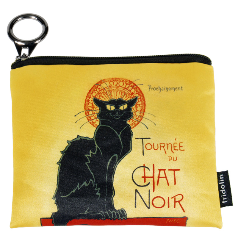 FR-19296 ΠΟΡΤΟΦΟΛΑΚΙ ΥΦΑΣΜΑΤΙΝΟ ΜΕ ΦΕΡΜΟΥΑΡ "CHAT NOIR"