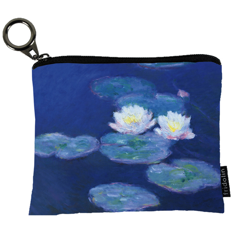 FR-19241 ΠΟΡΤΟΦΟΛΑΚΙ ΥΦΑΣΜΑΤΙΝΟ ΜΕ ΦΕΡΜΟΥΑΡ "MONET" WATER LILIES