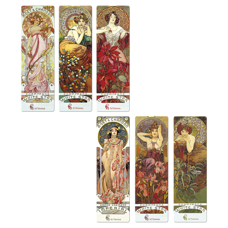 FR-67420 ΣΕΛΙΔΟΔΕΙΚΤΗΣ ΧΑΡΤΙΝΟΣ "ART NOUVEAU" 5X16EK.