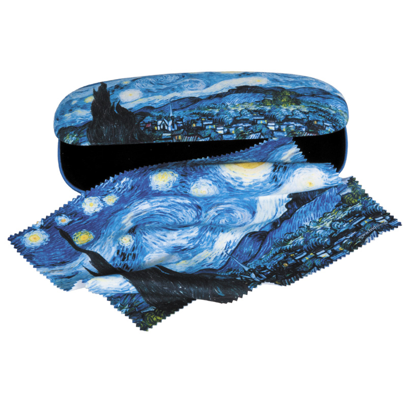 FR-12526 ΘΗΚΗ ΓΥΑΛΙΩΝ ΥΦΑΣΜΑΤΙΝΗ ΜΕ ΠΑΝΑΚΙ "VAN GOGH"