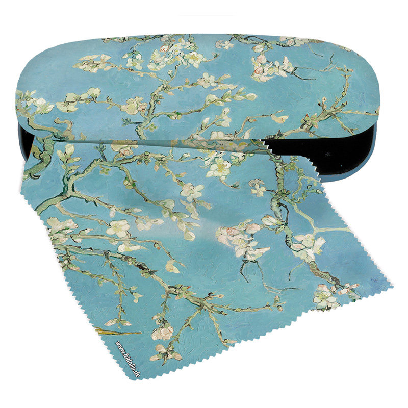 FR-12528 ΘΗΚΗ ΓΥΑΛΙΩΝ ΥΦΑΣΜΑΤΙΝΗ ΜΕ ΠΑΝΑΚΙ "VAN GOGH"ALMONDS