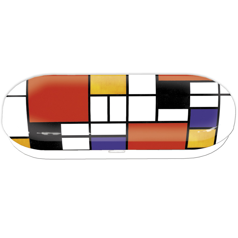 FR-18739 ΘΗΚΗ ΓΥΑΛΙΩΝ ΜΕΤΑΛΛΙΚΗ "MONDRIAN STYLE"