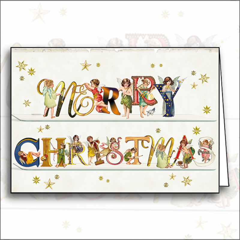EG-101-1782 ΕΥΧΕΤΗΡΙΑ ΚΑΡΤΑ XMAS ΜΕ ΓΚΛΙΝΤΕΡ & ΦΑΚΕΛΟ - Image 1
