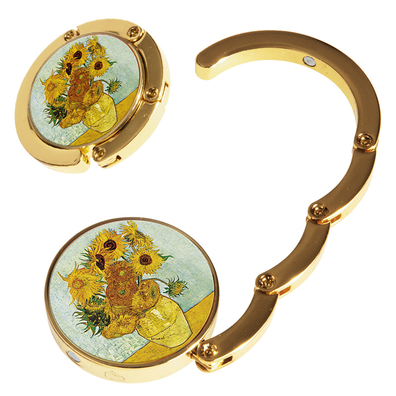 FR-12443 ΚΡΕΜΑΣΤΡΑΚΙ ΓΙΑ ΤΣΑΝΤΕΣ "VAN GOGH SUNFLOWERS GOLD" D4.5EK.