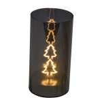 GE-22606066 LED ΓΥΑΛ.ΑΝΘΡΑΚΙ ΜΕ ΔΕΝΤΡΑΚΙΑ 8Χ8Χ15ΕΚ.