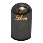 GE-22606163 LED ΟΒΑΛ ΓΥΑΛ.ΑΝΘΡΑΚΙ LOVE 9X9X15.5ΕΚ.